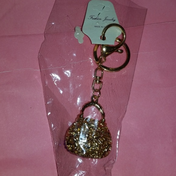 NWT JEWELED STILETTO BOOT & HANBAG KEYCHAIN SET - Picture 5 of 5